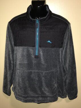 Men's Tommy Bahama Raschel Fleece 1/2 Zip Jacket-Size XL